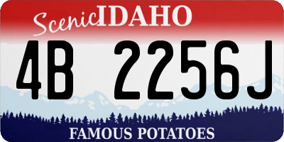 ID license plate 4B2256J