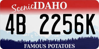 ID license plate 4B2256K