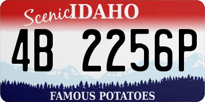 ID license plate 4B2256P