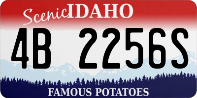 ID license plate 4B2256S