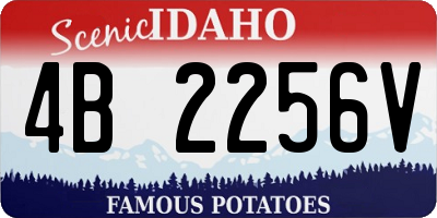 ID license plate 4B2256V