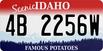 ID license plate 4B2256W