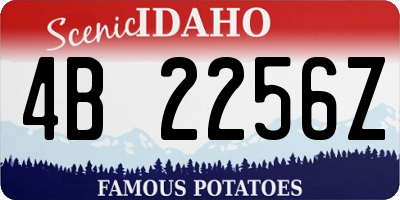 ID license plate 4B2256Z