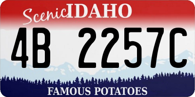 ID license plate 4B2257C