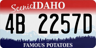 ID license plate 4B2257D
