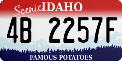 ID license plate 4B2257F