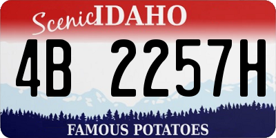 ID license plate 4B2257H