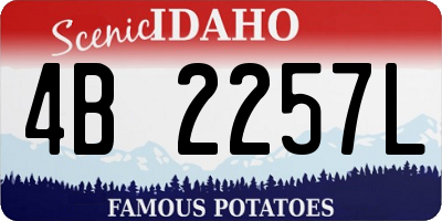 ID license plate 4B2257L