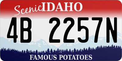 ID license plate 4B2257N