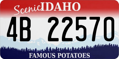 ID license plate 4B2257O