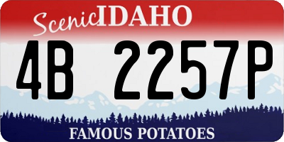 ID license plate 4B2257P