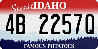 ID license plate 4B2257Q
