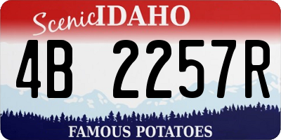 ID license plate 4B2257R