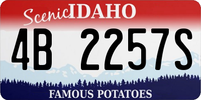ID license plate 4B2257S