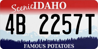 ID license plate 4B2257T