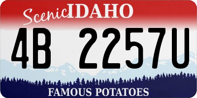 ID license plate 4B2257U