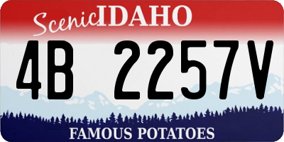 ID license plate 4B2257V
