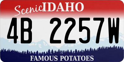ID license plate 4B2257W