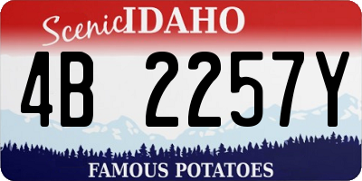 ID license plate 4B2257Y