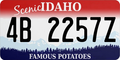 ID license plate 4B2257Z