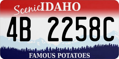 ID license plate 4B2258C