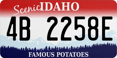 ID license plate 4B2258E