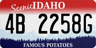 ID license plate 4B2258G