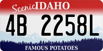 ID license plate 4B2258L