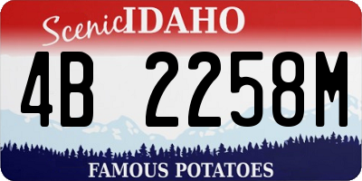 ID license plate 4B2258M