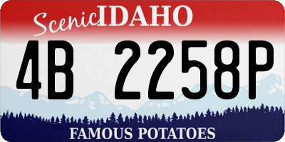ID license plate 4B2258P