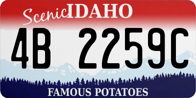 ID license plate 4B2259C