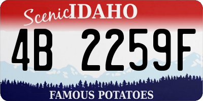 ID license plate 4B2259F