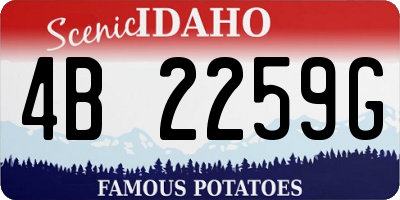ID license plate 4B2259G