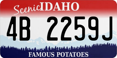ID license plate 4B2259J