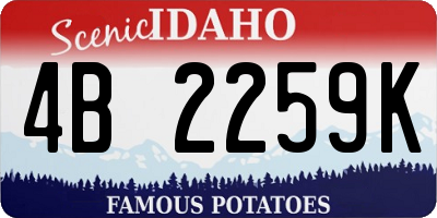 ID license plate 4B2259K