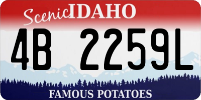 ID license plate 4B2259L