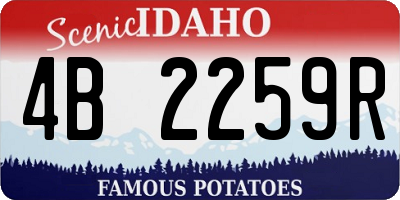 ID license plate 4B2259R