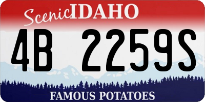 ID license plate 4B2259S