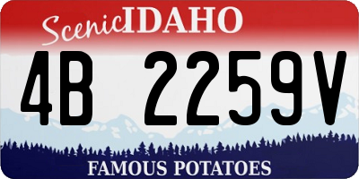 ID license plate 4B2259V