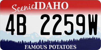 ID license plate 4B2259W