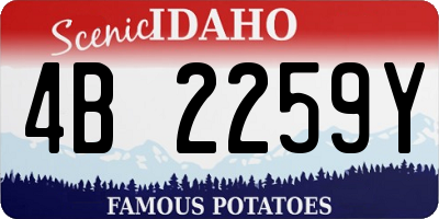 ID license plate 4B2259Y
