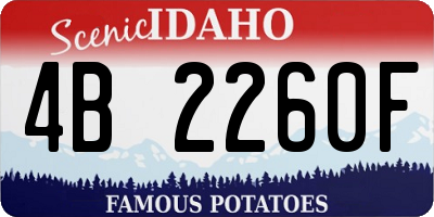 ID license plate 4B2260F