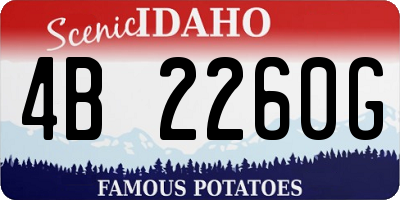 ID license plate 4B2260G