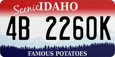ID license plate 4B2260K