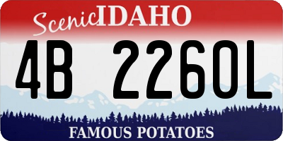 ID license plate 4B2260L