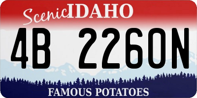 ID license plate 4B2260N