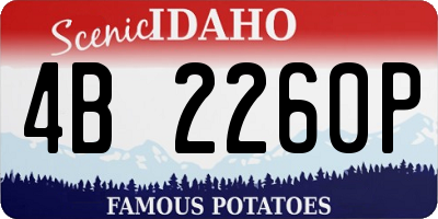 ID license plate 4B2260P