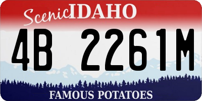 ID license plate 4B2261M