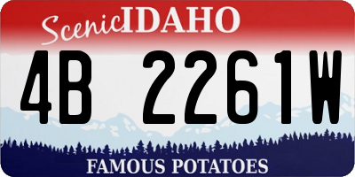 ID license plate 4B2261W