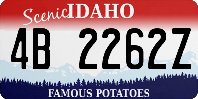 ID license plate 4B2262Z